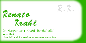 renato krahl business card